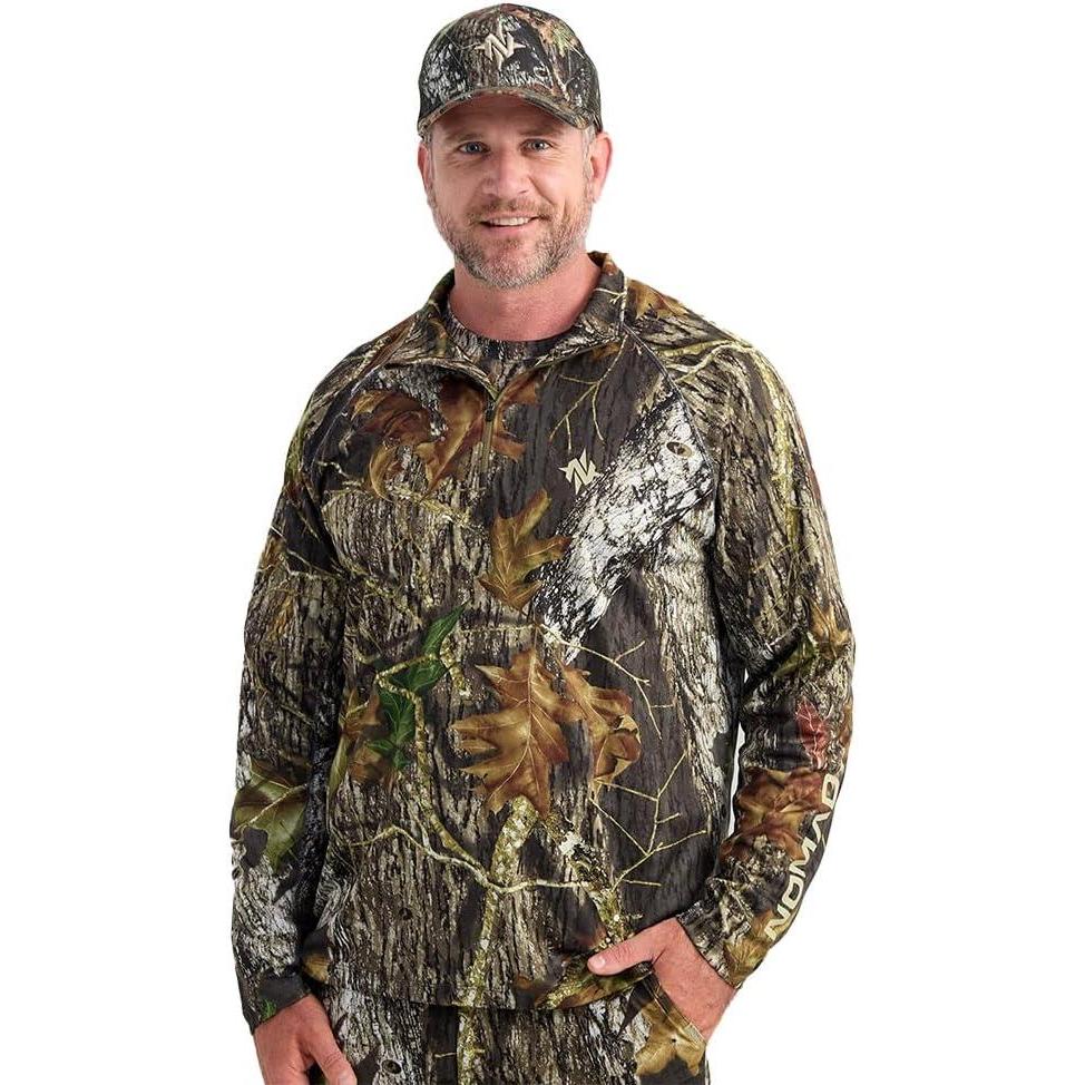 image:imageNomad Mens Mirage 14 Zip Performance Hunting Pullover ShirtMossy Oak New Breakup Camo