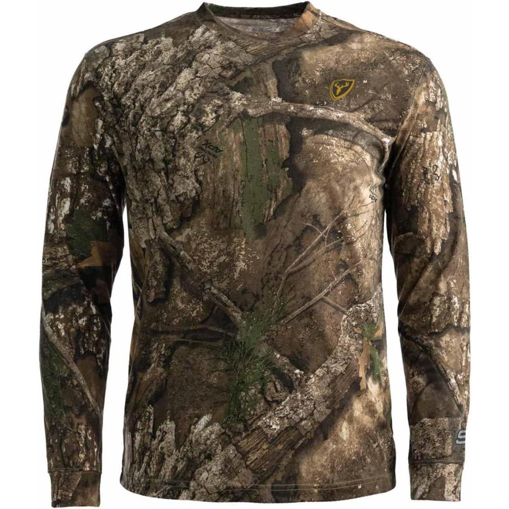 image:imageSCENTBLOCKER Scent Blocker Fused Cotton Lightweight LongSleeve Shirt Camo Hunting ClothesRealtree Apx