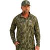Nomad Men’s Mirage 1/4 Zip, Performance Hunting Pullover Shirt(Mossy Oak Bottomland)