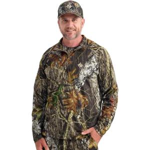 Nomad Men’s Mirage 1/4 Zip, Performance Hunting Pullover Shirt(Mossy Oak New Breakup Camo)