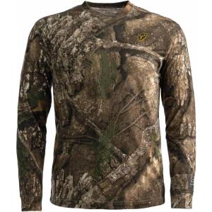 SCENTBLOCKER Scent Blocker Fused Cotton Lightweight Long-Sleeve Shirt, Camo Hunting Clothes(Realtree Apx)