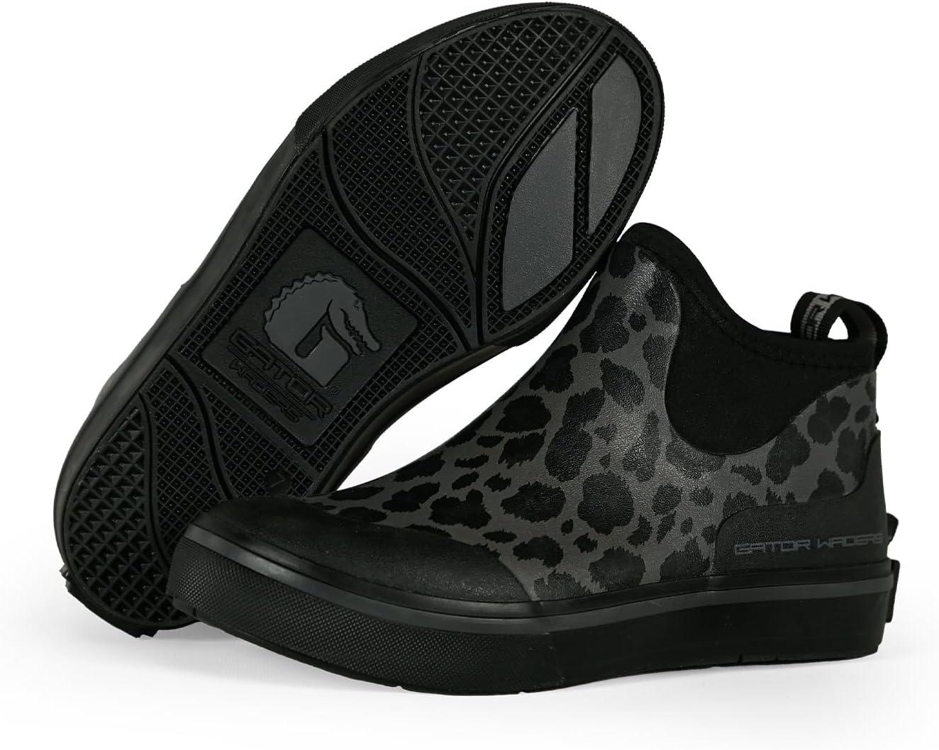 image:imageGator Waders Womens Air Mesh Camp Boots Durable Breathable SlipResistant Waterproof Ankle Boots for Camping amp FishingShadow Leopard