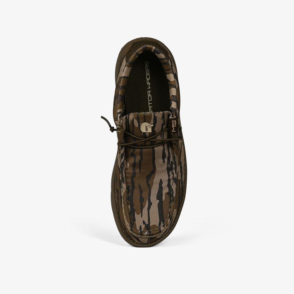 image:imageGator Waders Womens Camp Shoes Breathable SlipOn Loafers Elastic Laces Ultralight All Day Cushioning Fitted FeelMossy Oak Original Bottomland