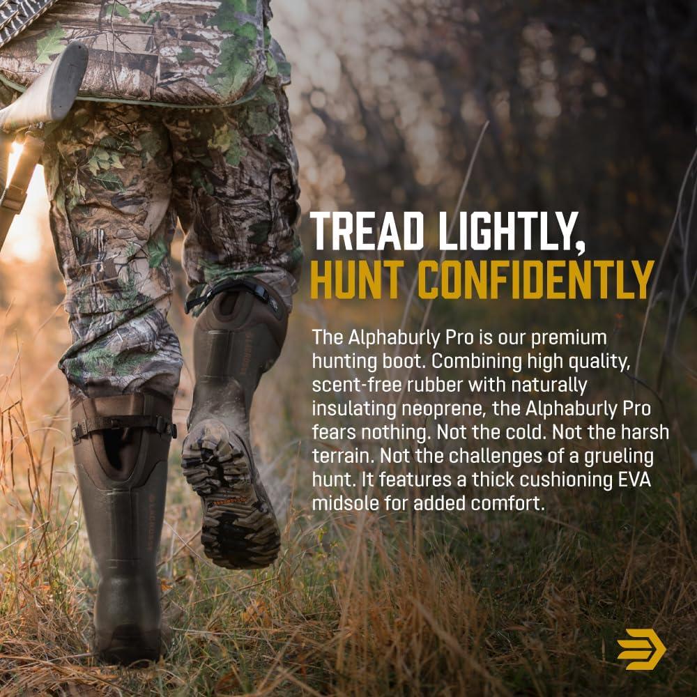 image:imageLaCrosse Burly Rubber Hunting amp Work Boots for Men Waterproof ZXT Rubber with Foam Insulation Top Strap EVA Footbed and SlipResistant OutsoleFirst Lite Typha