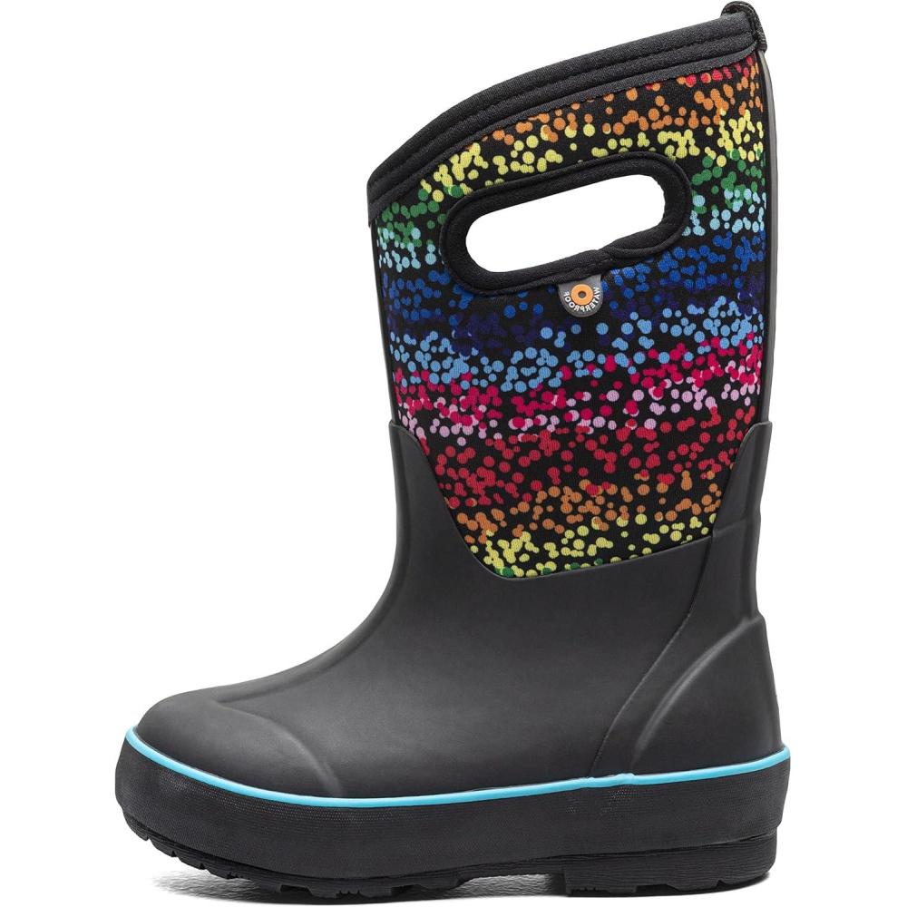 image:imageBOGS Classic II Solid Boot Kids ToddlerYouth BootRainbow Dots Print Black