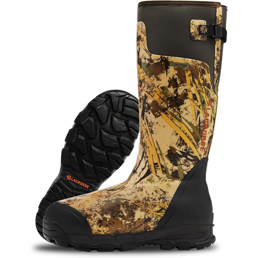 image:imageLaCrosse Alphaburly Pro 18 Insulated Hunting Boots for Men Featuring Waterproof Rubber 1600G Thinsulate and EVA Footbed First Lite CipherFirst Lite Typha