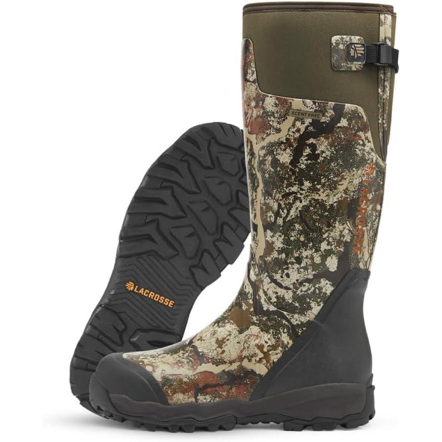 image:imageLaCrosse Burly Rubber Hunting amp Work Boots for Men  Waterproof ZXT Rubber with Foam Insulation Top Strap EVA Footbed and SlipResistant OutsoleFirst Lite Specter
