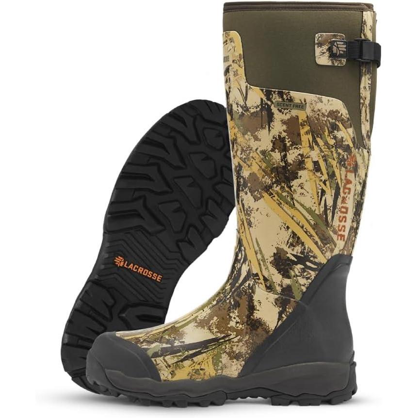 image:imageLaCrosse Burly Rubber Hunting amp Work Boots for Men Waterproof ZXT Rubber with Foam Insulation Top Strap EVA Footbed and SlipResistant OutsoleFirst Lite Typha