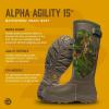 LaCrosse 15″ Alpha Agility Snake Boots for Women Featuring Waterproof Rubber, Eva Soles, and Snake Guard Toe Protection(Nwtf Mossy Oak Obsession)