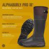 LaCrosse Burly Rubber Hunting & Work Boots for Men – Waterproof ZXT Rubber with Foam Insulation, Top Strap, EVA Footbed, and Slip-Resistant Outsole(Brown)