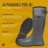 LaCrosse Burly Rubber Hunting & Work Boots for Men – Waterproof ZXT Rubber with Foam Insulation, Top Strap, EVA Footbed, and Slip-Resistant Outsole(Grey Sky)