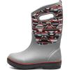 BOGS Classic II Solid Boot Kids Toddler-Youth Boot(Mountain Geo Print – Gray)