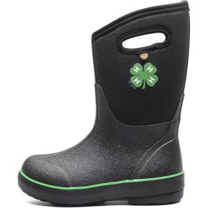 BOGS Classic II Solid Boot Kids Toddler-Youth Boot(4-h Print – Black)