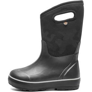 BOGS Classic II Solid Boot Kids Toddler-Youth Boot(Tonal Camo Print – Black)