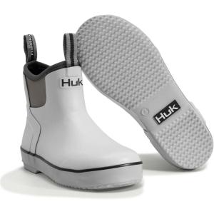 HUK Kids Rogue Wave Shoe, High-Performance Fishing & Deck Boot for Youth(White)
