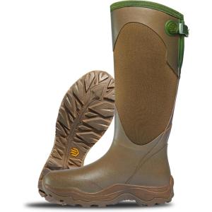 LaCrosse 15″ Alpha Agility Snake Boots for Women Featuring Waterproof Rubber, Eva Soles, and Snake Guard Toe Protection(Brown/Green)