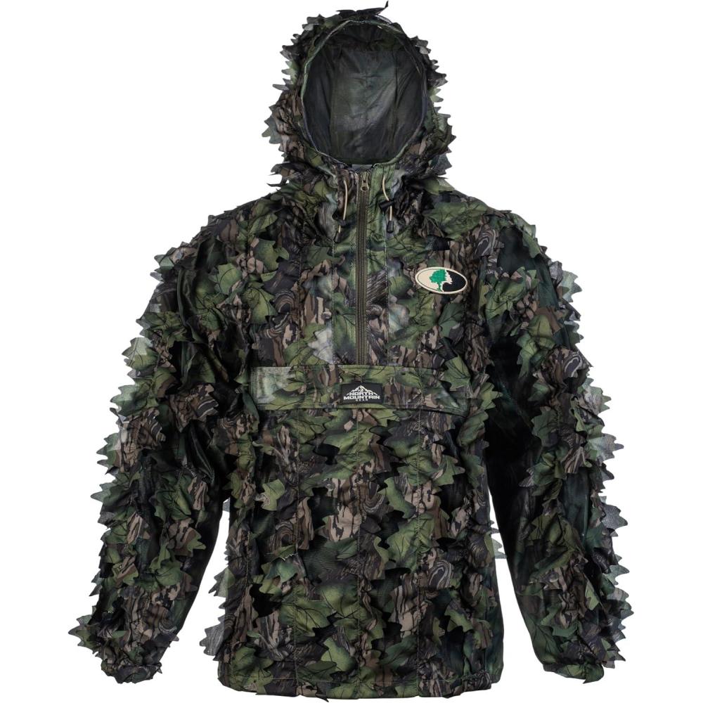 image:imageNorth Mountain Gear Leafy Camo Hunting Jacket  Lightweight 12 Zip Hoodie with Hood amp PouchMossy Oak Full Foliage