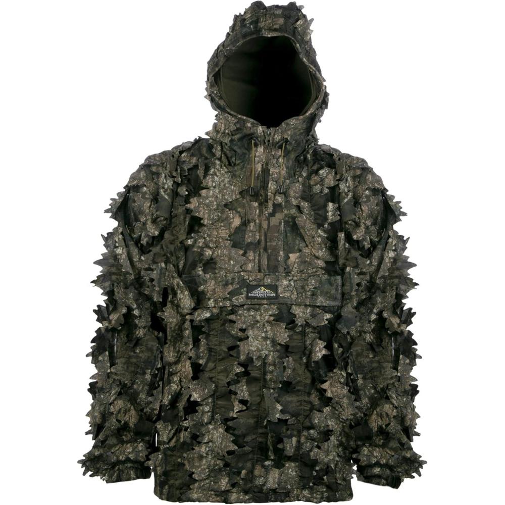 image:imageNorth Mountain Gear Leafy Camo Hunting Jacket  Lightweight 12 Zip Hoodie with Hood amp PouchRealtree Timber