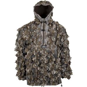 North Mountain Gear Leafy Camo Hunting Jacket – Lightweight 1/2 Zip Hoodie with Hood & Pouch(Mossy Oak Bottomland)