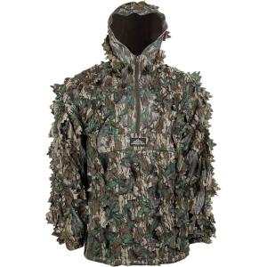 North Mountain Gear Leafy Camo Hunting Jacket – Lightweight 1/2 Zip Hoodie with Hood & Pouch(Mossy Oak Greenleaf)