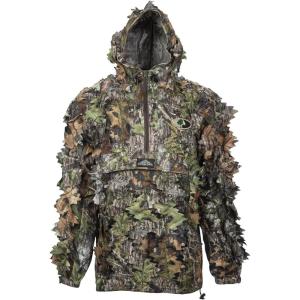 North Mountain Gear Leafy Camo Hunting Jacket – Lightweight 1/2 Zip Hoodie with Hood & Pouch(Mossy Oak Obsession)