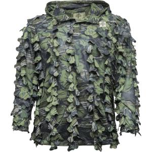 Mossy Oak Men’s Leafy Quarter Snap Camo Hunting Shirt(Full Foliage)