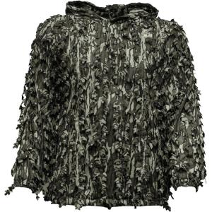 Mossy Oak Men’s Leafy Quarter Snap Camo Hunting Shirt(Original Bottomland)
