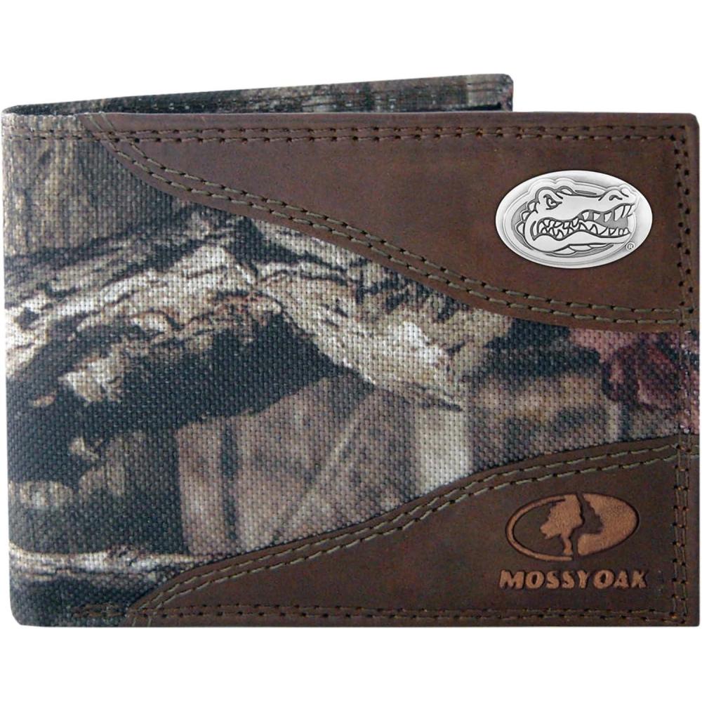 image:imageNCAA Florida Gators ZepPro Mossy Oak Nylon and Leather Passcase Concho Wallet Camouflage One Size