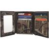 NCAA LSU Tigers Zep-Pro Mossy Oak Nylon and Leather Trifold Concho Wallet, Camouflage, One Size