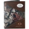 NCAA LSU Tigers Zep-Pro Mossy Oak Nylon and Leather Trifold Concho Wallet, Camouflage, One Size