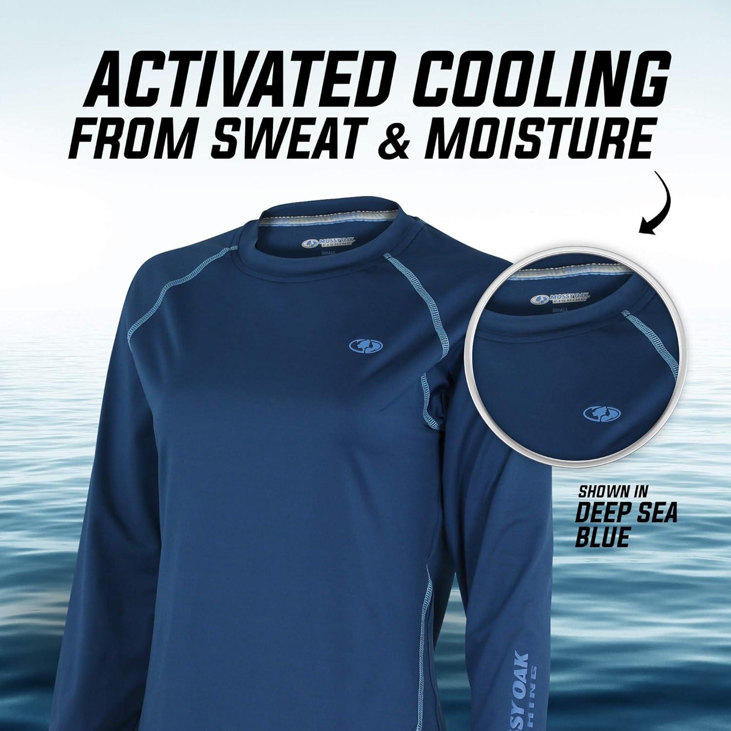 image:imageMossy Oak Womens Long Sleeve Fishing Shirts for Women with UPF Sun ProtectionBonefishSoothing Sea