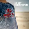 Mossy Oak Mens Patriotic Fishing Shirts for Men Long Sleeve with Sun Protection(High Seas)