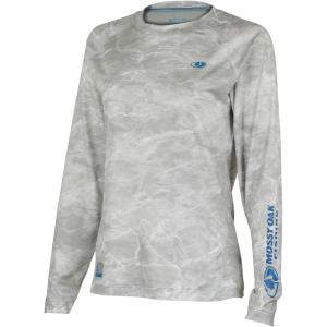 Mossy Oak Women’s Long Sleeve Fishing Shirts for Women with UPF Sun Protection(Bonefish/Soothing Sea)