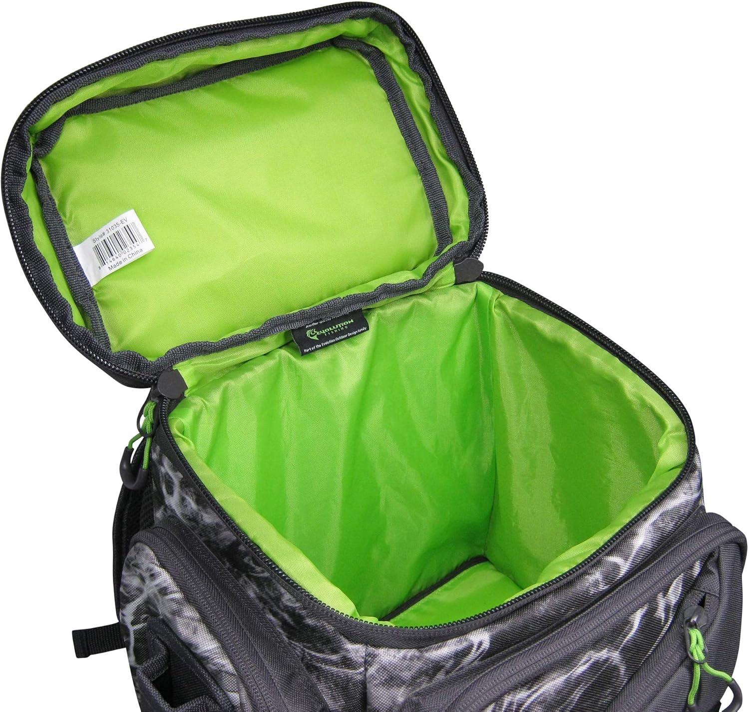 image:imageEvolution Fishing Largemouth Double Decker 3600 Tackle Backpack 3 TackleTrays Fishing Backpack Tackle Storage
