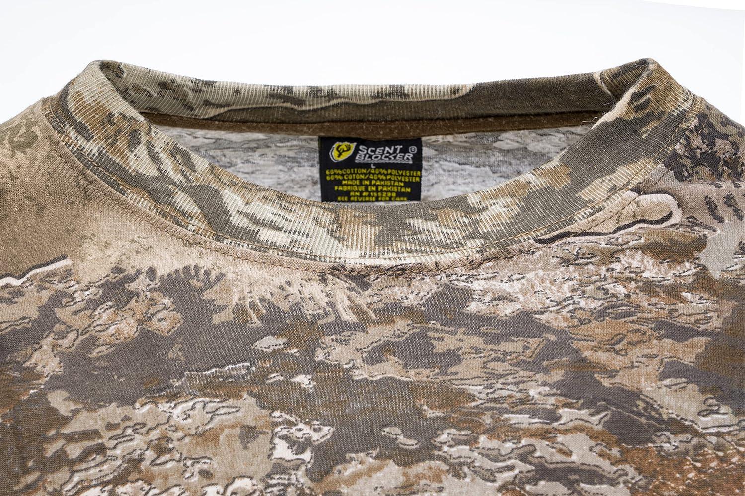 image:imageSCENTBLOCKER Scent Blocker Fused Cotton Lightweight ShortSleeve Camo Hunting Shirt for MenRt Excape