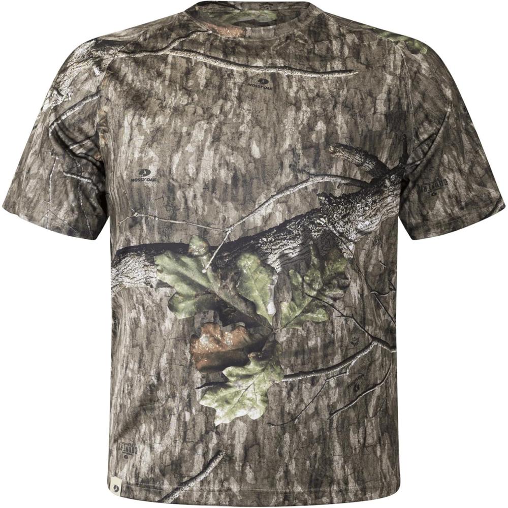 image:imageMossy Oak Camo Hunting Short Sleeve Shirt for Men Lightweight Performance Stretchable Tee with 4Way Stretch amp Cooling TechCountry Roots