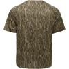 Mossy Oak Camo Hunting Short Sleeve Shirt for Men – Lightweight Performance Stretchable Tee with 4-Way Stretch & Cooling Tech(Bottomland)