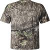 Mossy Oak Camo Hunting Short Sleeve Shirt for Men – Lightweight Performance Stretchable Tee with 4-Way Stretch & Cooling Tech(Country Roots)