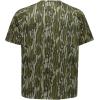 Mossy Oak Camo Hunting Short Sleeve Shirt for Men – Lightweight Performance Stretchable Tee with 4-Way Stretch & Cooling Tech(Original Bottomland)
