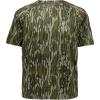Mossy Oak Camo Hunting Short Sleeve Shirt for Men – Lightweight Performance Stretchable Tee with 4-Way Stretch & Cooling Tech(Original Bottomland)