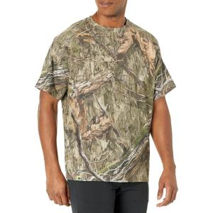 Mossy Oak Camo Hunting Short Sleeve Shirt for Men – Lightweight Performance Stretchable Tee with 4-Way Stretch & Cooling Tech(Country Dna)