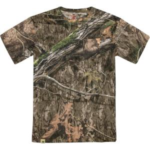 Mossy Oak Mens Camo Hunting Shirt Short Sleeve Cotton(Country Dna)