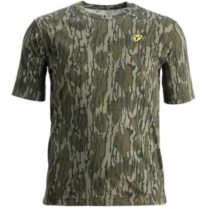 SCENTBLOCKER Scent Blocker Fused Cotton Lightweight Short-Sleeve Camo Hunting Shirt for Men(Mo Bottomland Original)
