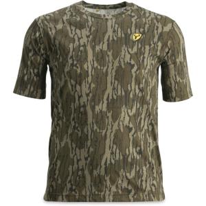SCENTBLOCKER Scent Blocker Fused Cotton Lightweight Short-Sleeve Camo Hunting Shirt for Men(Mossy Oak Bottomland)