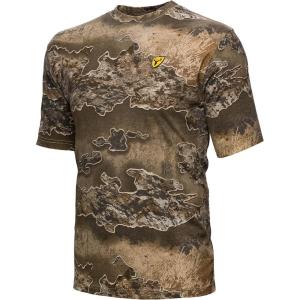 SCENTBLOCKER Scent Blocker Fused Cotton Lightweight Short-Sleeve Camo Hunting Shirt for Men(Rt Excape)