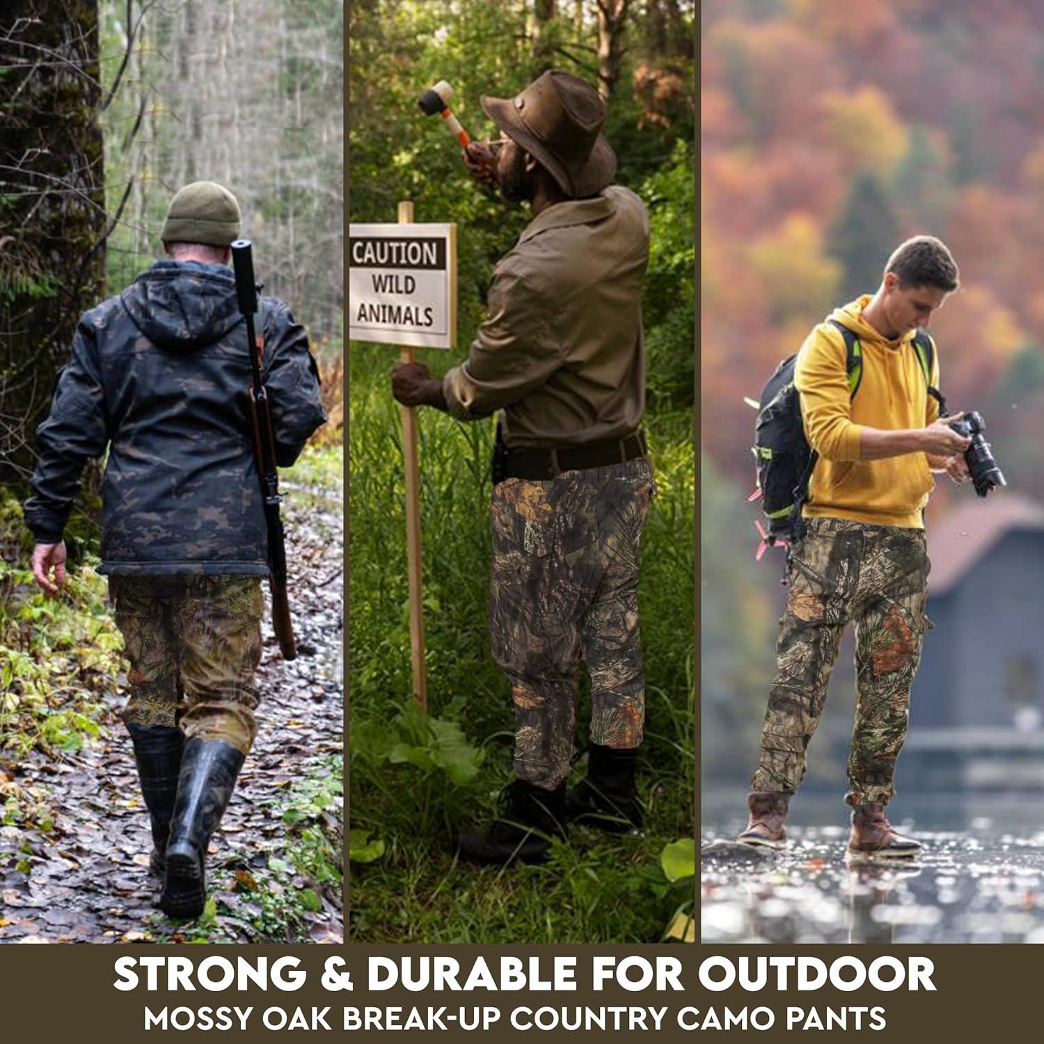 image:imageTrailCrest Mens Camo Hunting Cargo Pants 6 Pockets Mossy Oak Improved SpecsBreakup Country
