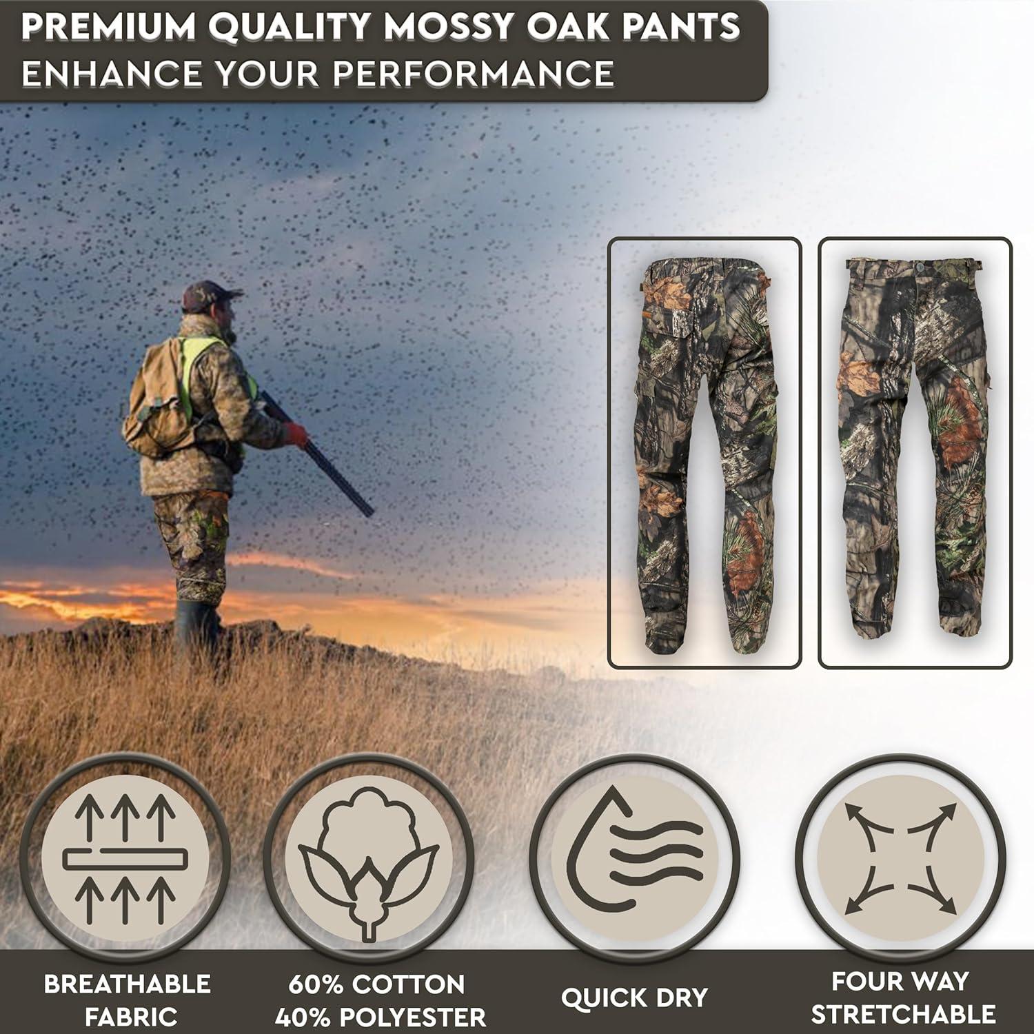 image:imageTrailCrest Mens Camo Hunting Cargo Pants 6 Pockets Mossy Oak Improved SpecsBreakup Country