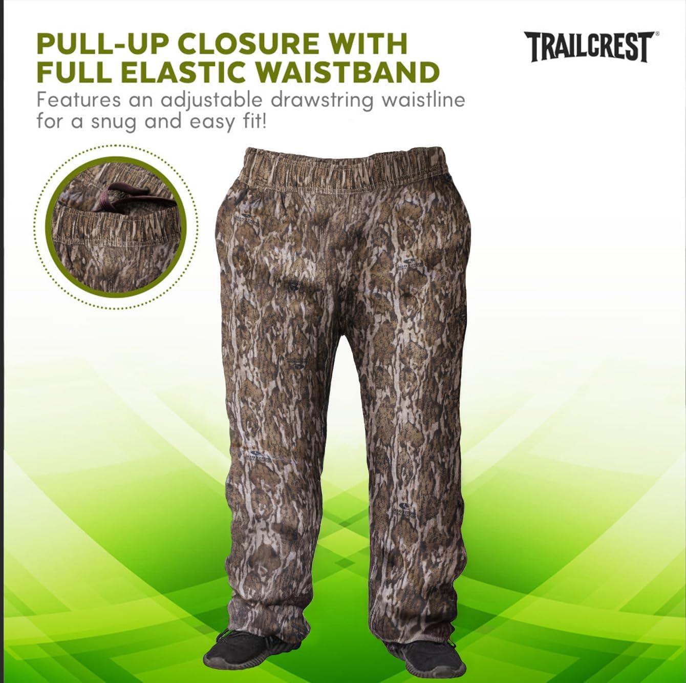 image:imageTrailCrest by Treel Mossy OakCamo Open Bottom Lounge Hunting SweatpantsBottomland Camo