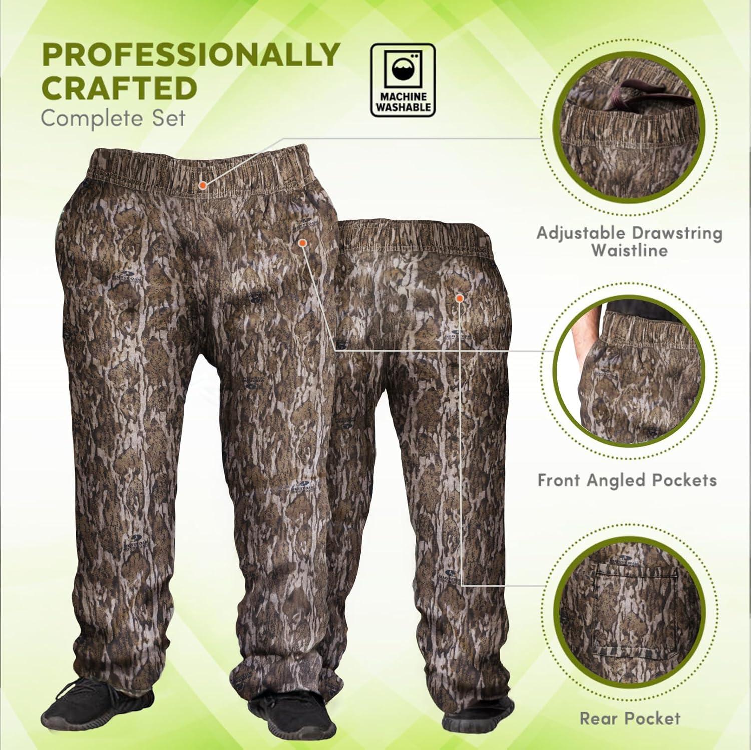 image:imageTrailCrest by Treel Mossy OakCamo Open Bottom Lounge Hunting SweatpantsBottomland Camo