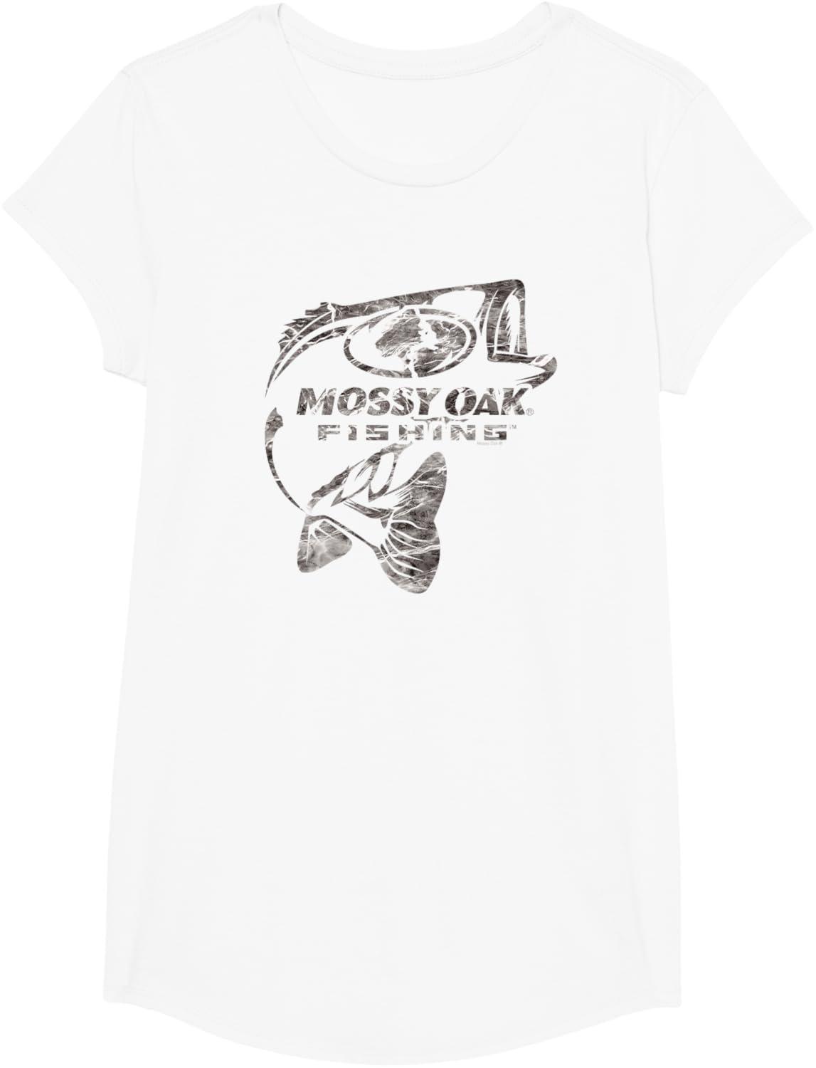 image:imageMossy Oak Fishing Bass Open Water Classic Grey Logo TShirtWhite